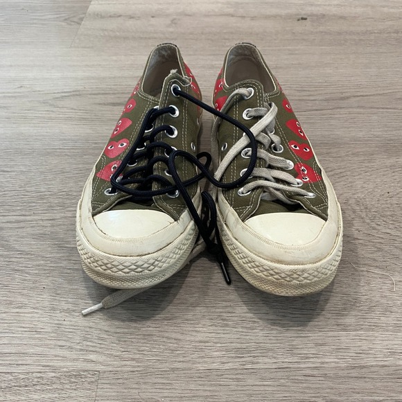Converse Comme des Garcons Play Multi Heart Sneakers Women's 8 - Picture 3 of 9